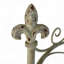 Bordure décorative en métal pour clôture de jardin avec treillis