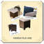 Structure en acier de cubes de repose-pieds de patio-1898846262