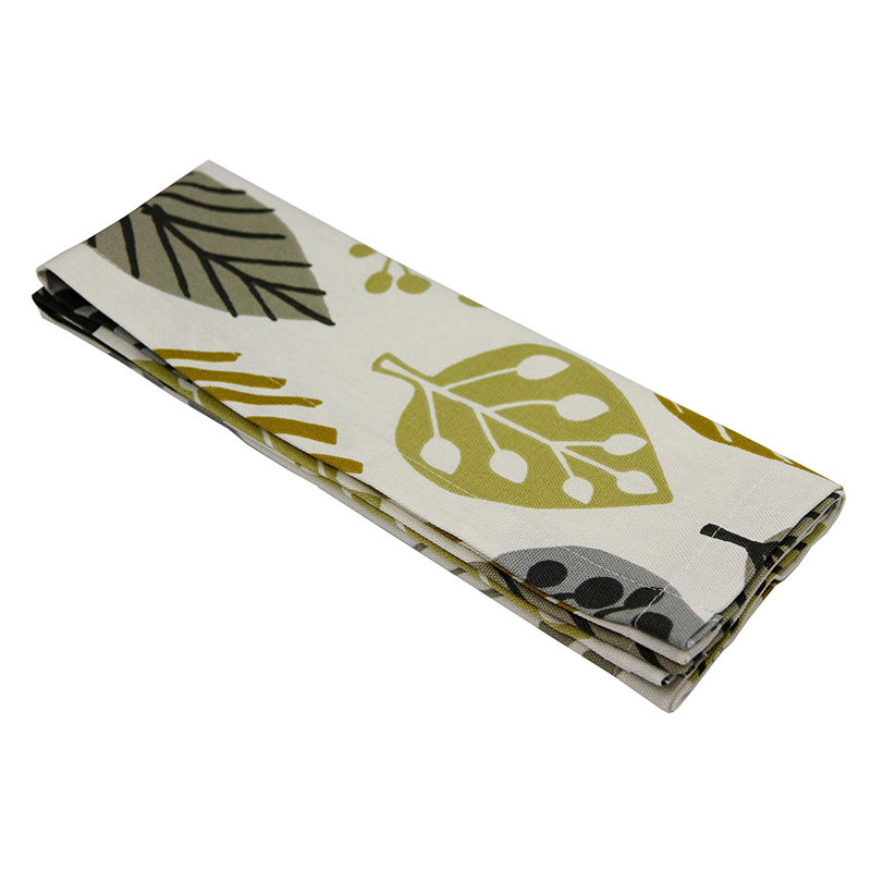 Alexys 100% Cotton Floral Rectangle Napkin, Ochre Yellow