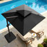 Parasol carré en porte-à-faux 10 pi x 10 pi avec base lestée