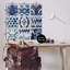 "Blue Boho Patterns", ensemble de 9 toiles murales par Patricia Pinto