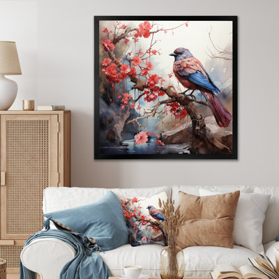 " Blue Jay On Blossom Cherry I "