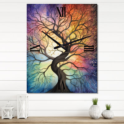 Horloge murale majestueuse arbre symphonique dans le ciel
