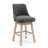 Swivel Upholstered Counter Stool with Solid Wood Frame-93524414