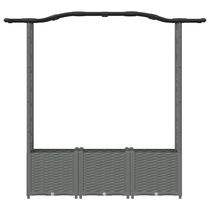 Raised Garden Bed, 142cm H x 164cm W x 40cm D, Light Grey