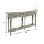 Console de salon classique en bois avec 4 tiroirs et une tablette inférieure-1384789700