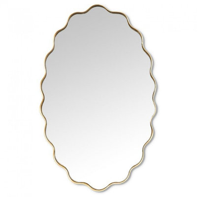 Miroir ovale festonné