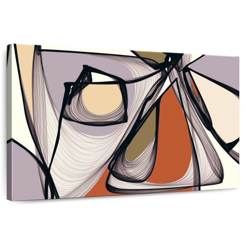 Avery Mid Century Modern Abstract II, H 16 po x l 24 po