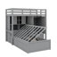 Lit superposé simple à levage hydraulique avec garde-robe, rangement et tiroirs-1520101330