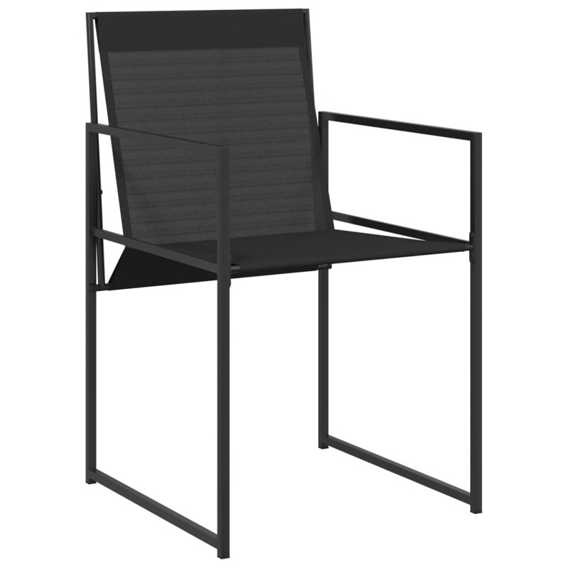  Garden Dining Set Black, 8