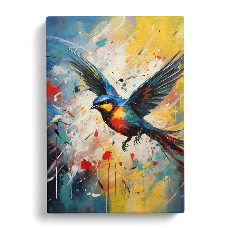 Swallow Action - Wrapped Canvas, 76cm H x 50cm W x 3cm D