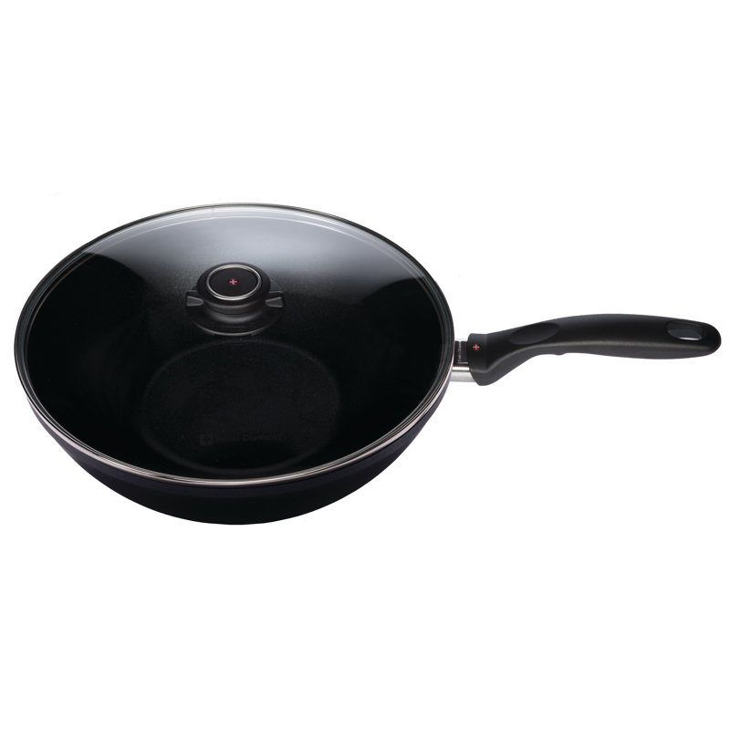 Swiss Diamond 11" Induction Non-Stick Alumimum Wok with Lid
