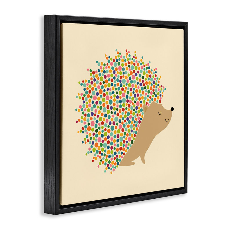 «Speckled Dots Hedgehog», art mural sur toile flottante, design par Andy Westface, H 25 po x l 25 po