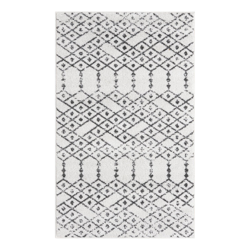 Isaiu ivoire / noir Julienne, Rectangle 3 pi 3 po x 5 pi 3 po