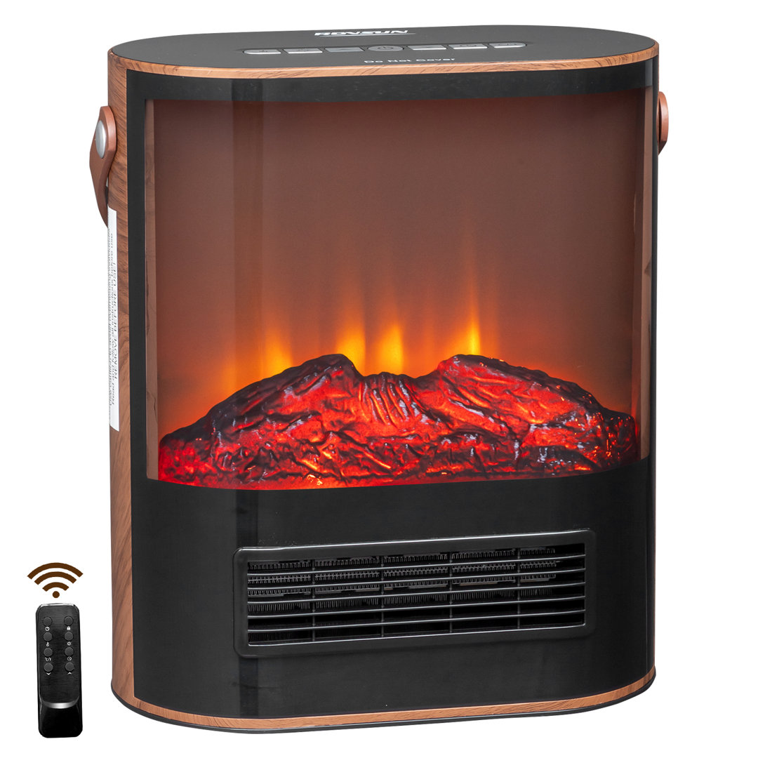 1500 W Portable Electric Ceramic Space Heater With 3D Realistic Flame Winado