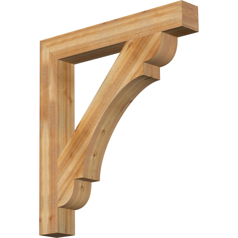 H 6 po x P 6 po Support en bois / corbeau, H 48 po x l 6 po x P 44 po, Cèdre rouge