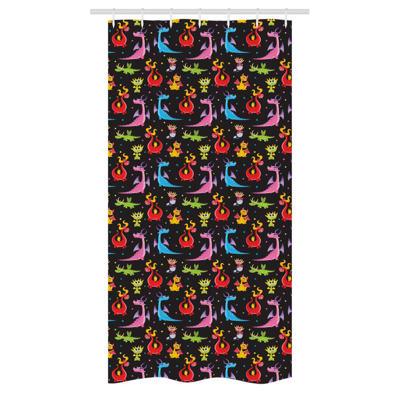 Abstract Shower Curtain with Hooks Included, 72" H x 36" W