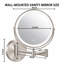 Miroir de maquillage mural rond en métal-135447520