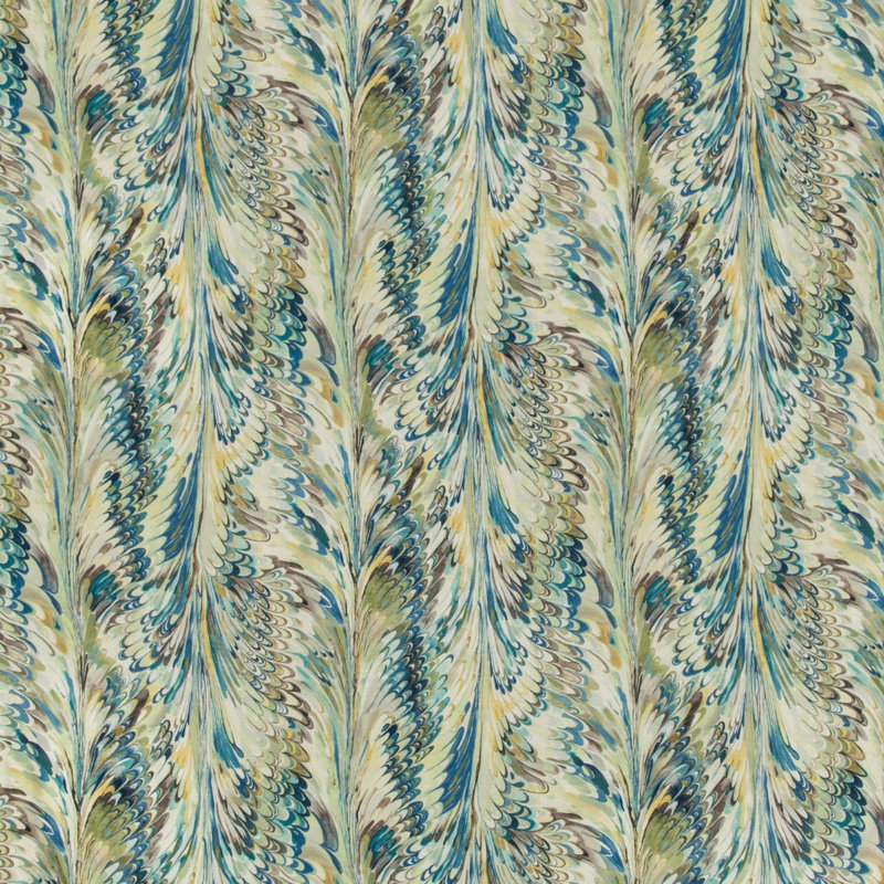 Manor House Taplow Print, Peacock/Gold
