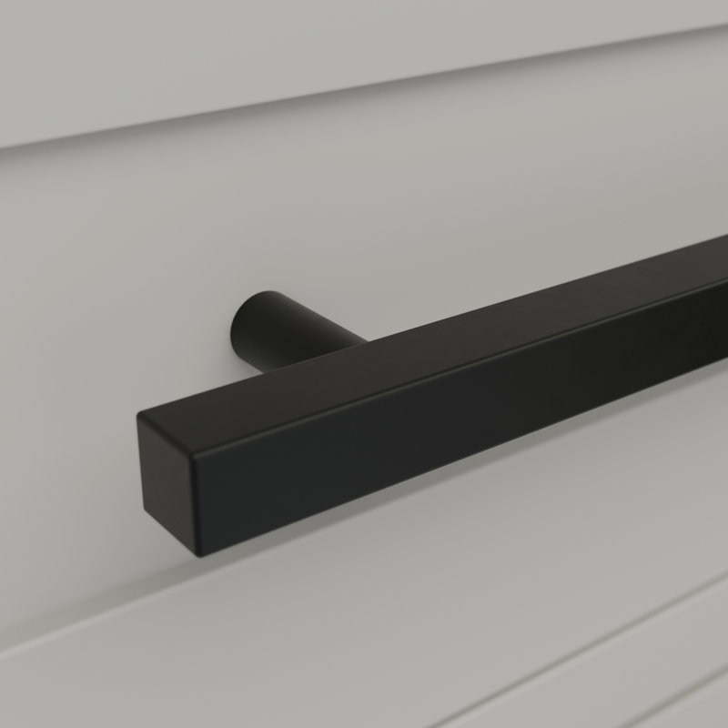 Heritage Designs Quad Bar Pull - 5-1/16" Center to Center Cabinet Pull Matte Black - Contemporary Hardware for Drawers & Cabinets