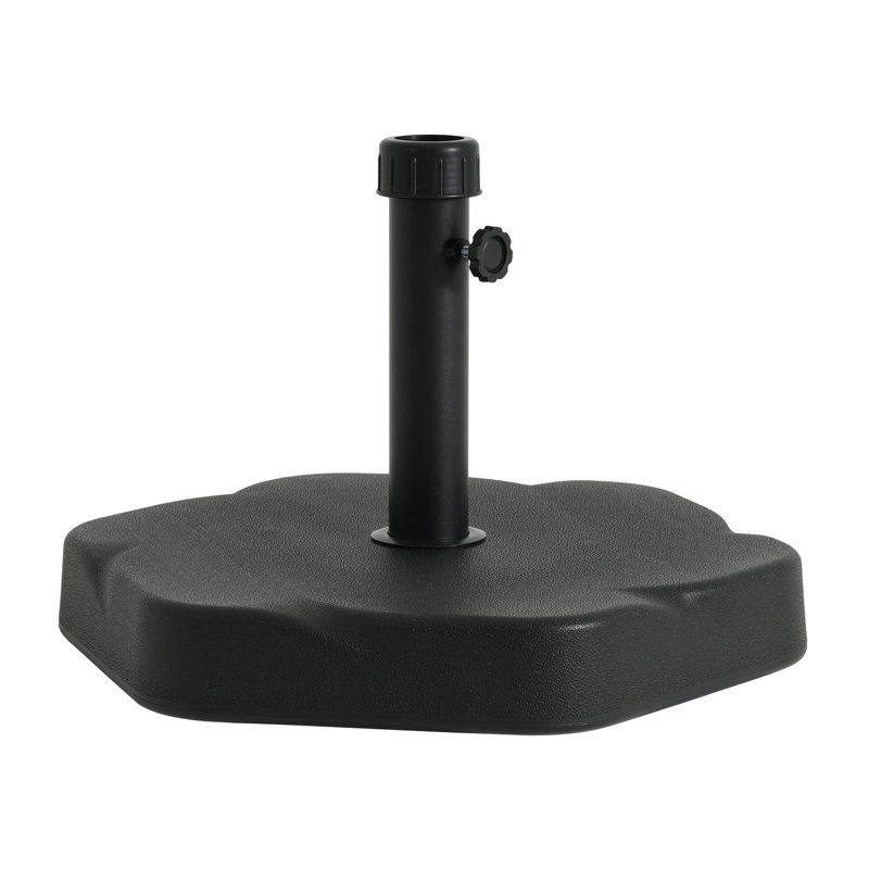 Hex Shape Outdoor 65-pound Black Umbrella Base
