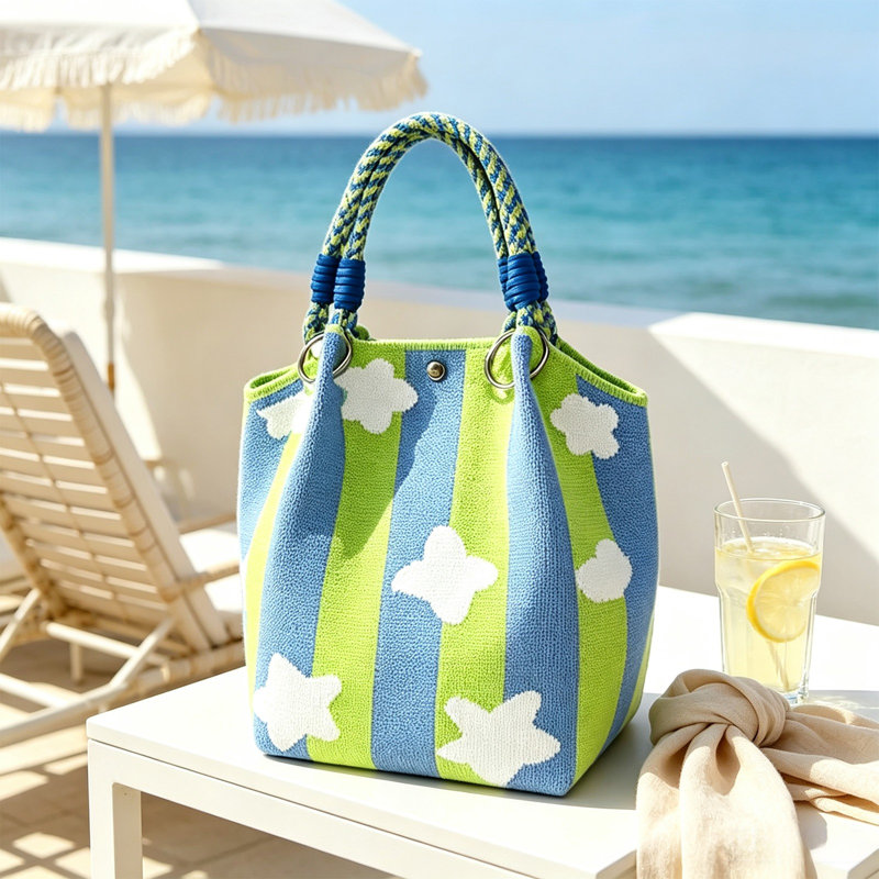 Sac de rangement en plastique, sac à main à motif étoiles, sac à main tricoté, sac à main léger et élégant, sac à main pour les déplacements quotidiens, petit sac de rangement