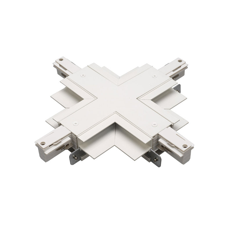 Recessed X Track Connector, White