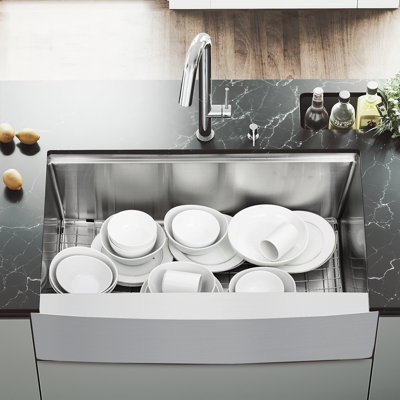 Évier de cuisine de 30 pouces, évier de station de travail à simple cuve en acier inoxydable avec rebord et plusieurs accessoires pour la ferme, la zone de préparation et la salle de lavage