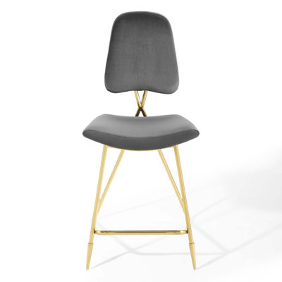 Modway Ponder Performance Velvet Bar Stool