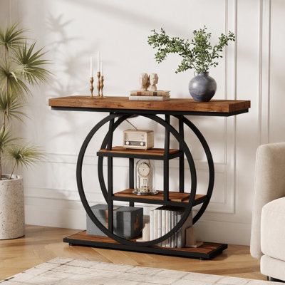 41.3" Console Table Sofa Table Entryway Console Table Narrow Wood Accent Tables
