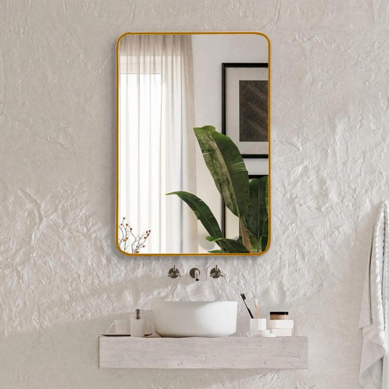 Miroir de salle de bain 22x30, Doré