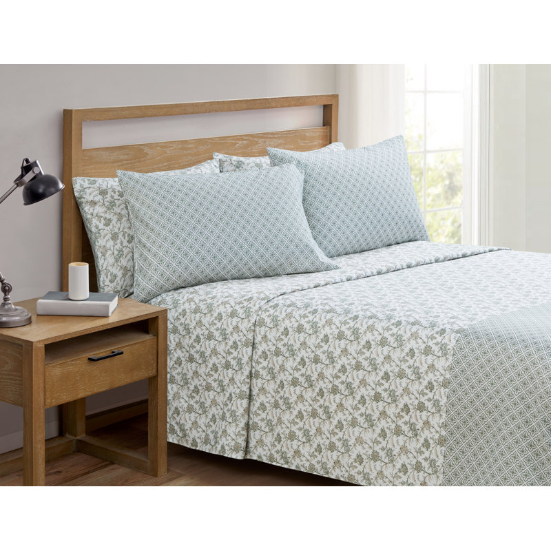 Leafy Diamond Neutral Sheet Set, California King Sheet Set + 4 Additional pieces