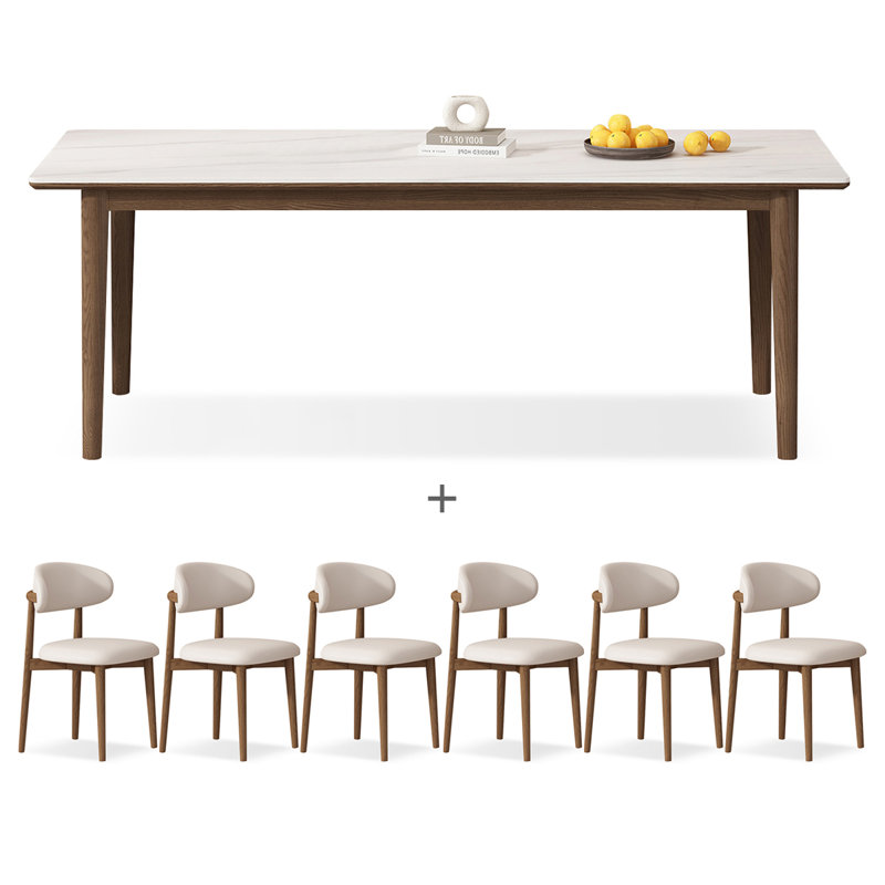 Ensemble de table de salle à manger pour 6 personnes, H 29,53 po x L 78,35 po x l 31,5 po