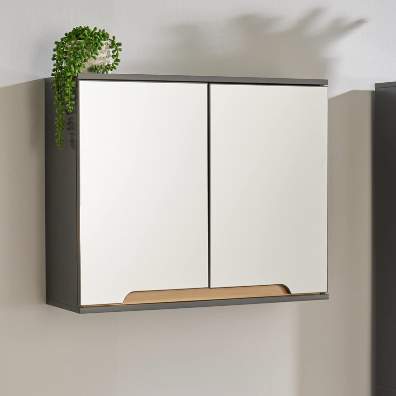 Florence Wall Mounted Required Bathroom Cabinet, Grey