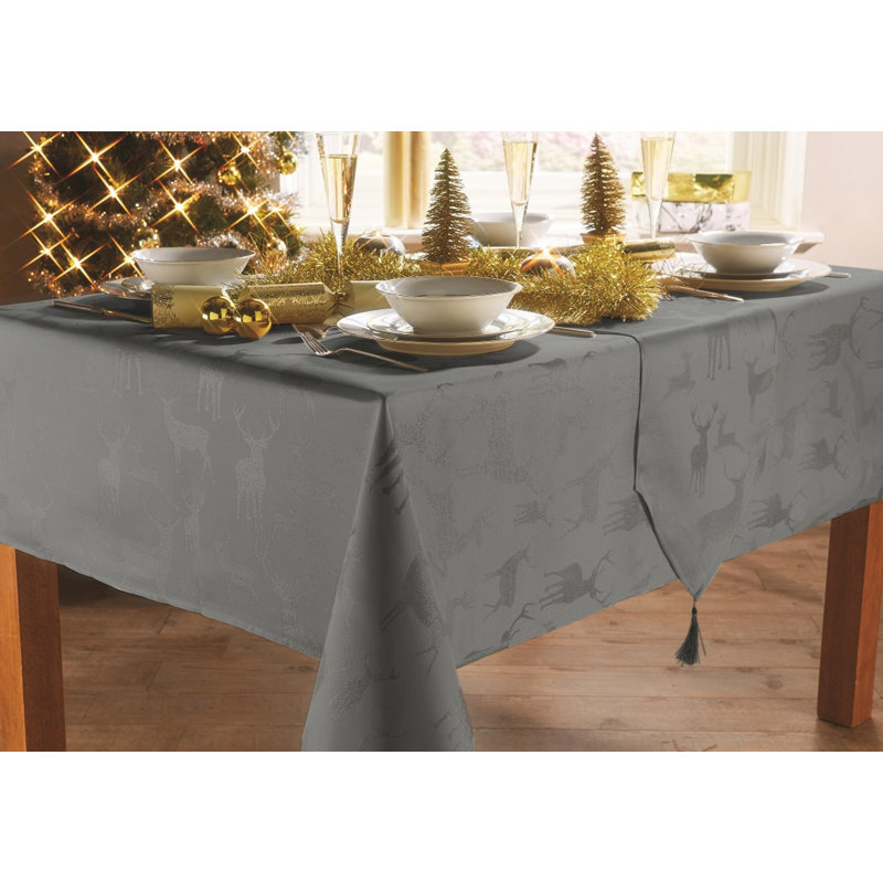 Stag 52"x70" Tablecloth Charcoal, 132.08cm W x 178cm L