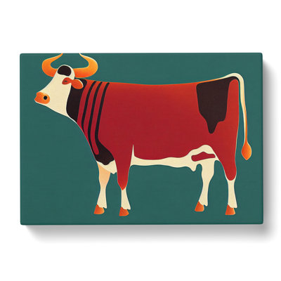 Lovely Cow Abstract - Wrapped Canvas Painting