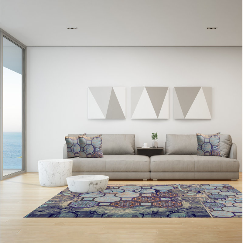 Fokje Geometric Area Rug, Rectangle 140 x 200cm