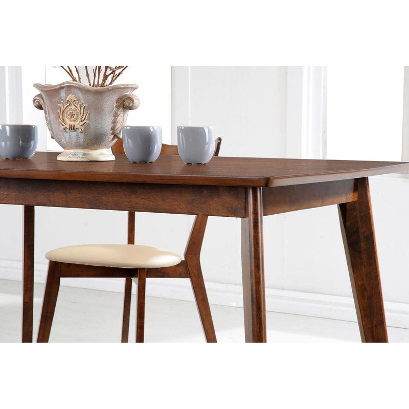 Retro Dining Table With Angled Legs, 30.02"H x 47.27"L x 29.52"W, Brown
