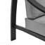 Chaise d'extérieur en aluminium noir et gris foncé