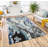 Woolen Rugs, Rectangular Shape, Nz Wool, Modern Design Blue & Grey Colour