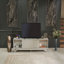 Meuble télé Mid-Century 2 portes coulissantes 2 tablettes et meuble télé 67 po
