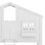 Lit superposé House avec toit, fenêtre, boîte de fenêtre, porte, avec barrières de sécurité et échelle-114400123