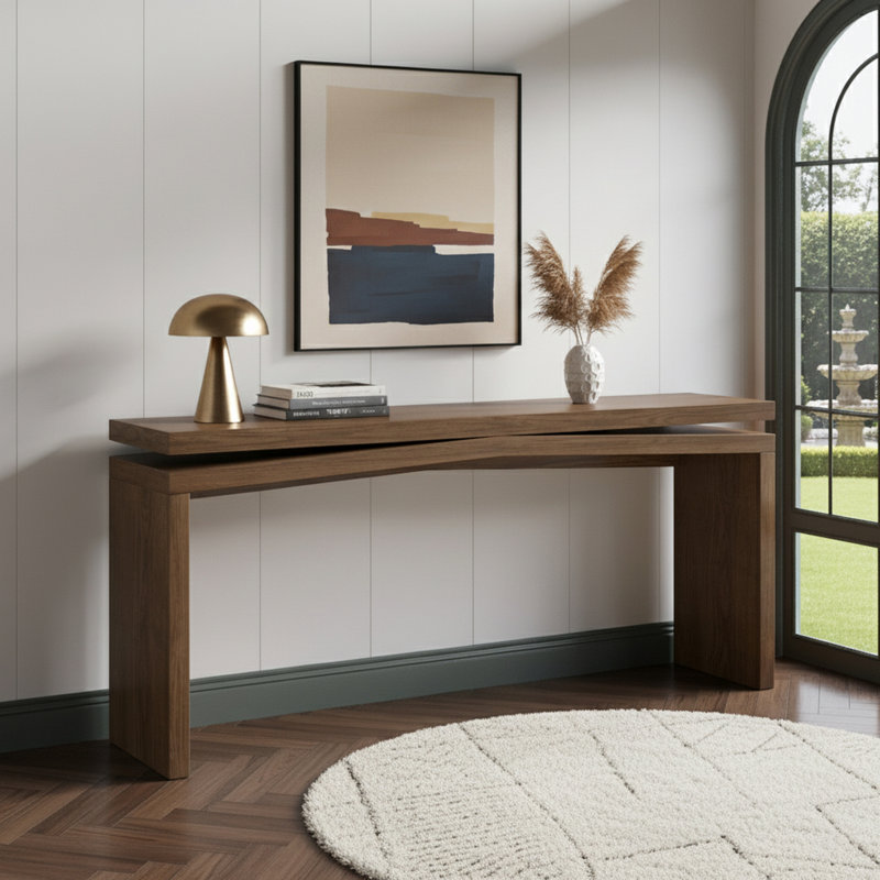 Console en bois, Brun rustique
