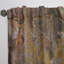 Panneau de rideau simple semi-diaphane abstrait orange, noir et gris-70405089