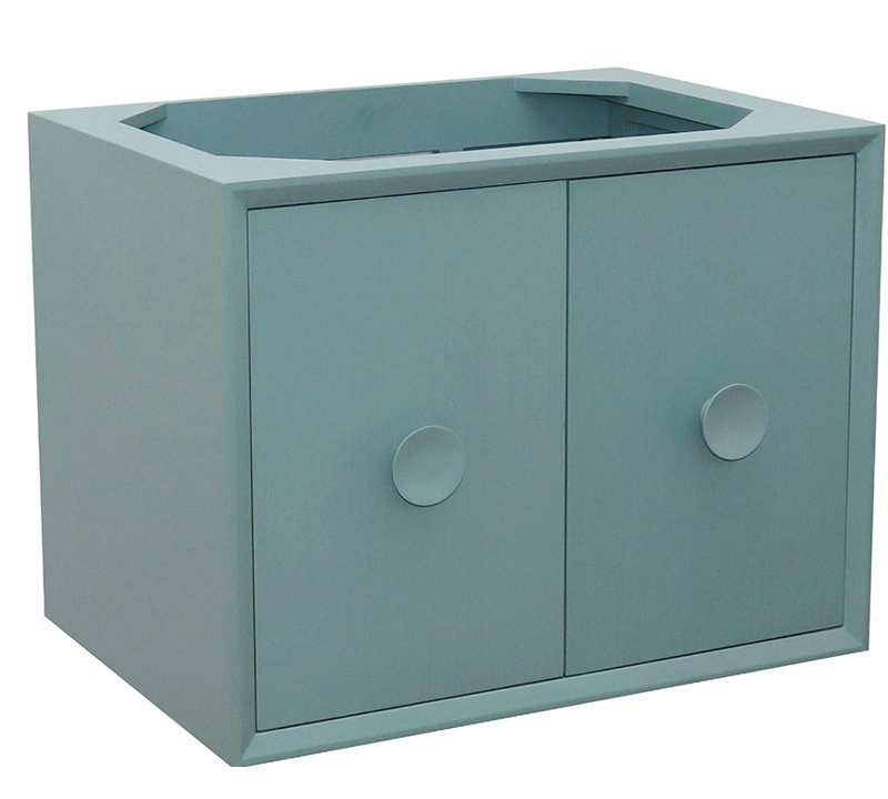 Meuble-lavabo mural simple 30 po Crumley - armoire seulement, Bleu aqua