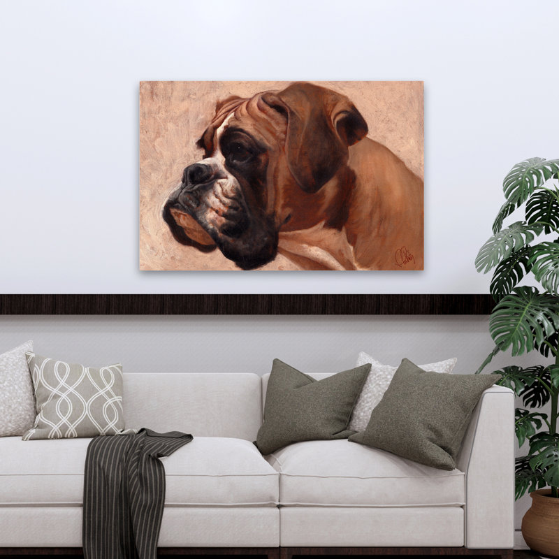 Boxer - Animals Dogs Art, 32" H x 48" W