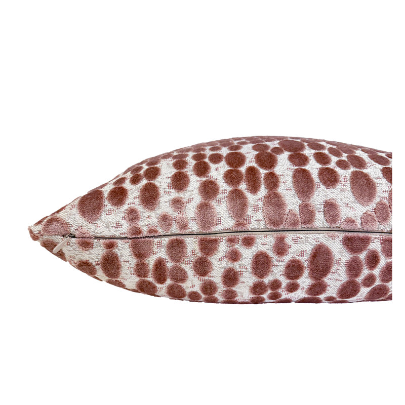 Oval Velvet Throw Pillow Cover, 22"H x 22"W, Pink