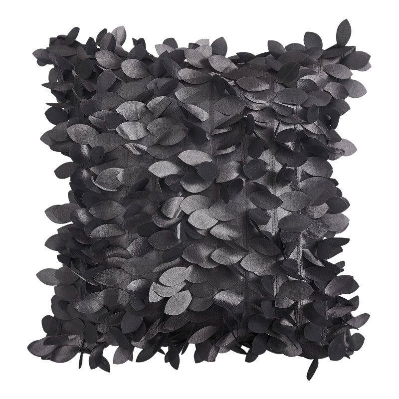Floral Throw Pillow, Pillow Cover Only - No Insert, Black, 20" x 20"