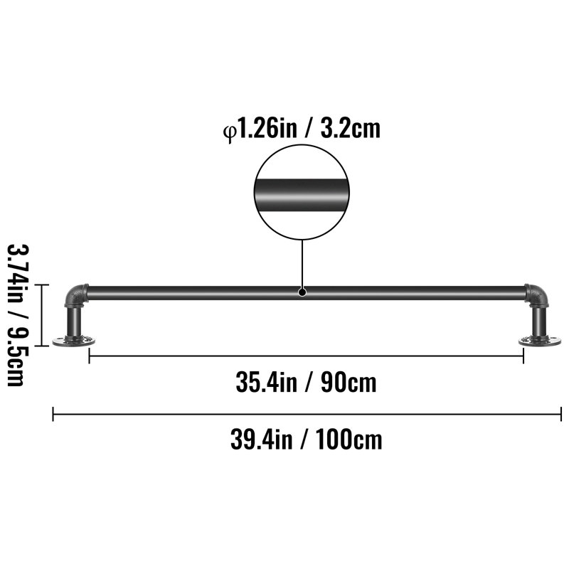 Stair Banister, 3.74" H x 35.4" W x 1.26 D