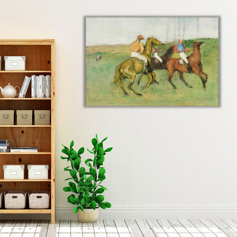 Degas The Races II - reproduction d'art sur toile, H 16 po x l 24 po